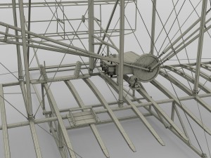 rigged wright flyer Modelo 3D