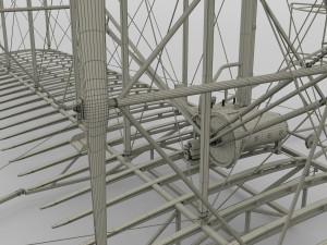 rigged wright flyer Modelo 3D