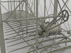 rigged wright flyer Modelo 3D