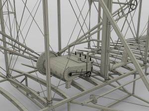 rigged wright flyer Modelo 3D