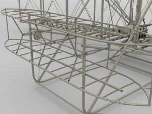rigged wright flyer Modelo 3D