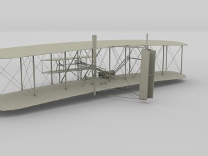rigged wright flyer Modelo 3D