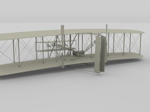 rigged wright flyer Modelo 3D