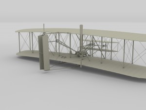 rigged wright flyer Modelo 3D