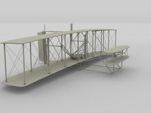 rigged wright flyer Modelo 3D