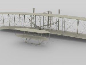 rigged wright flyer Modelo 3D