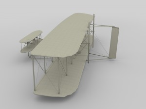 rigged wright flyer Modelo 3D