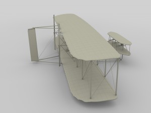 rigged wright flyer Modelo 3D