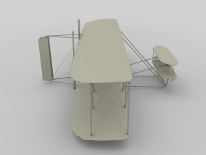 rigged wright flyer Modelo 3D