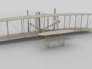 rigged wright flyer Modelo 3D