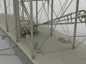 rigged wright flyer Modelo 3D