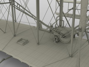 rigged wright flyer Modelo 3D