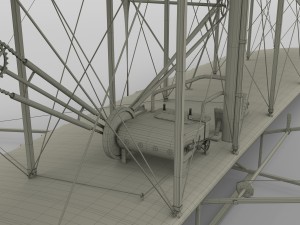 rigged wright flyer Modelo 3D