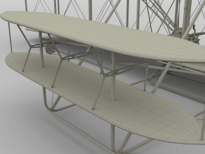 rigged wright flyer Modelo 3D
