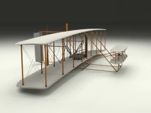 animated wright flyer 1903 3D Model