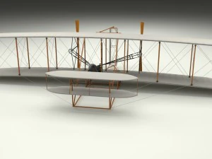 animated wright flyer 1903 3D Model