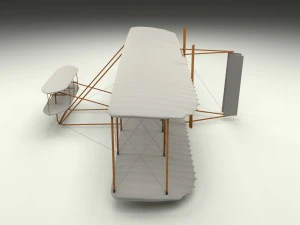 animated wright flyer 1903 3D Model