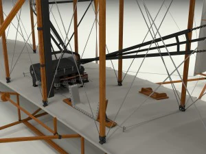 animated wright flyer 1903 3D Model