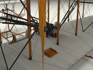 animated wright flyer 1903 3D Model