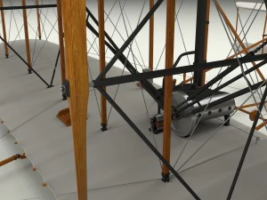 animated wright flyer 1903 3D Model