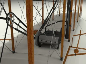 animated wright flyer 1903 3D Model