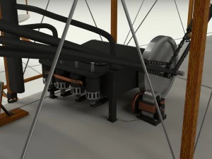 animated wright flyer 1903 3D Model