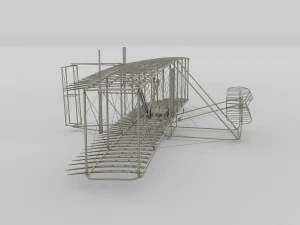 animated wright flyer 1903 3D Model