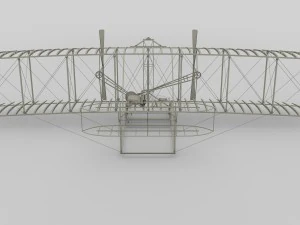 animated wright flyer 1903 3D Model