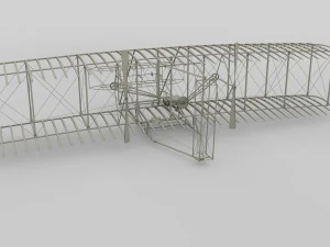 animated wright flyer 1903 3D Model