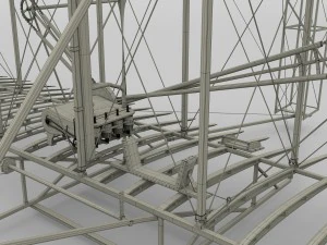 animated wright flyer 1903 3D Model