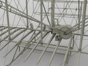 animated wright flyer 1903 3D Model