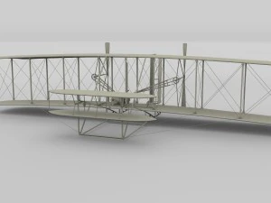 animated wright flyer 1903 3D Model