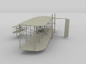 animated wright flyer 1903 3D Model