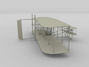 animated wright flyer 1903 3D Model