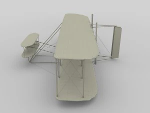 animated wright flyer 1903 3D Model