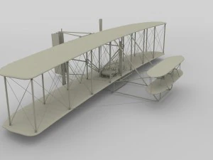 animated wright flyer 1903 3D Model