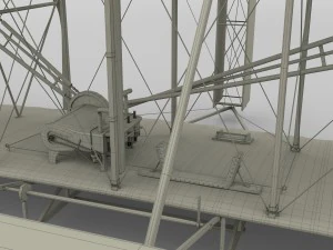 animated wright flyer 1903 3D Model