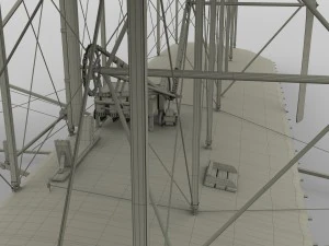 animated wright flyer 1903 3D Model