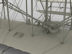 animated wright flyer 1903 3D Model