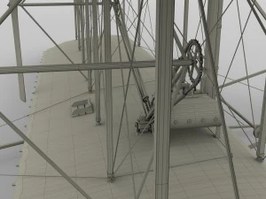 animated wright flyer 1903 3D Model