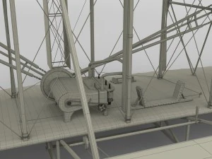 animated wright flyer 1903 3D Model