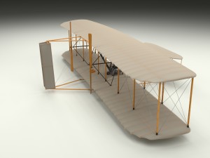 animated wright flyer Modelo 3D