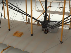 volantino animato di Wright Modello 3D