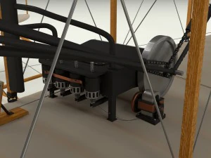volantino animato di Wright Modello 3D