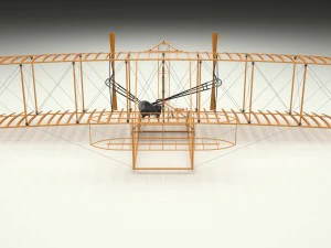 volantino animato di Wright Modello 3D