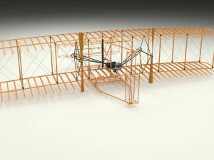 volantino animato di Wright Modello 3D