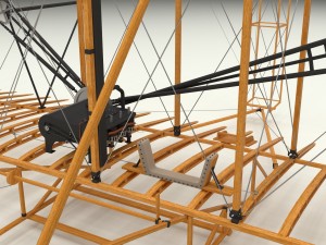 animated wright flyer Modelo 3D