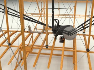 volantino animato di Wright Modello 3D