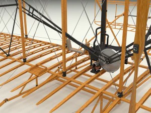 volantino animato di Wright Modello 3D