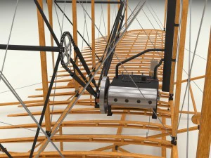 volantino animato di Wright Modello 3D